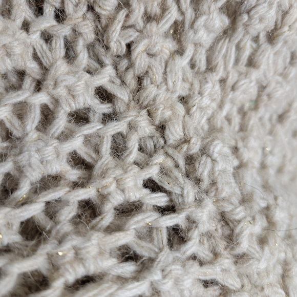 Slim fit open knit Italian wool tunic tan sweater mohair alpaca small Berretti - Picture 7 of 9